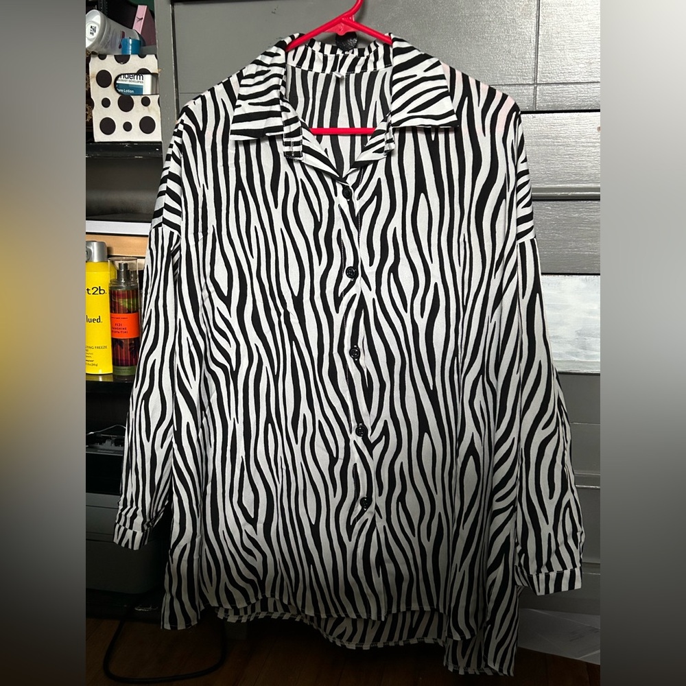 Black and White Zebra Print Shirt